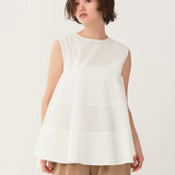 Cotton Tiered Sleeveless Top