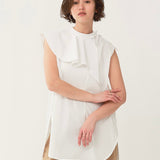 Drape Collar Blouse