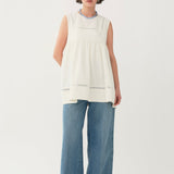 Petite Lace Gather Blouse