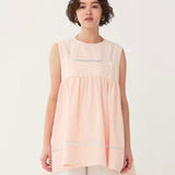 Petite Lace Gather Blouse