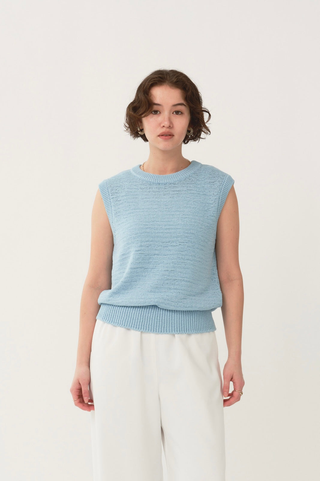 Tape Yarn Back Open Knit