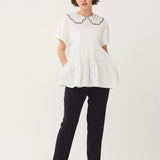 Dot Scallop Tiered Top