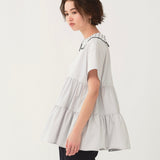 Dot Scallop Tiered Top