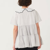Dot Scallop Tiered Top