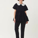 Dot Scallop Tiered Top