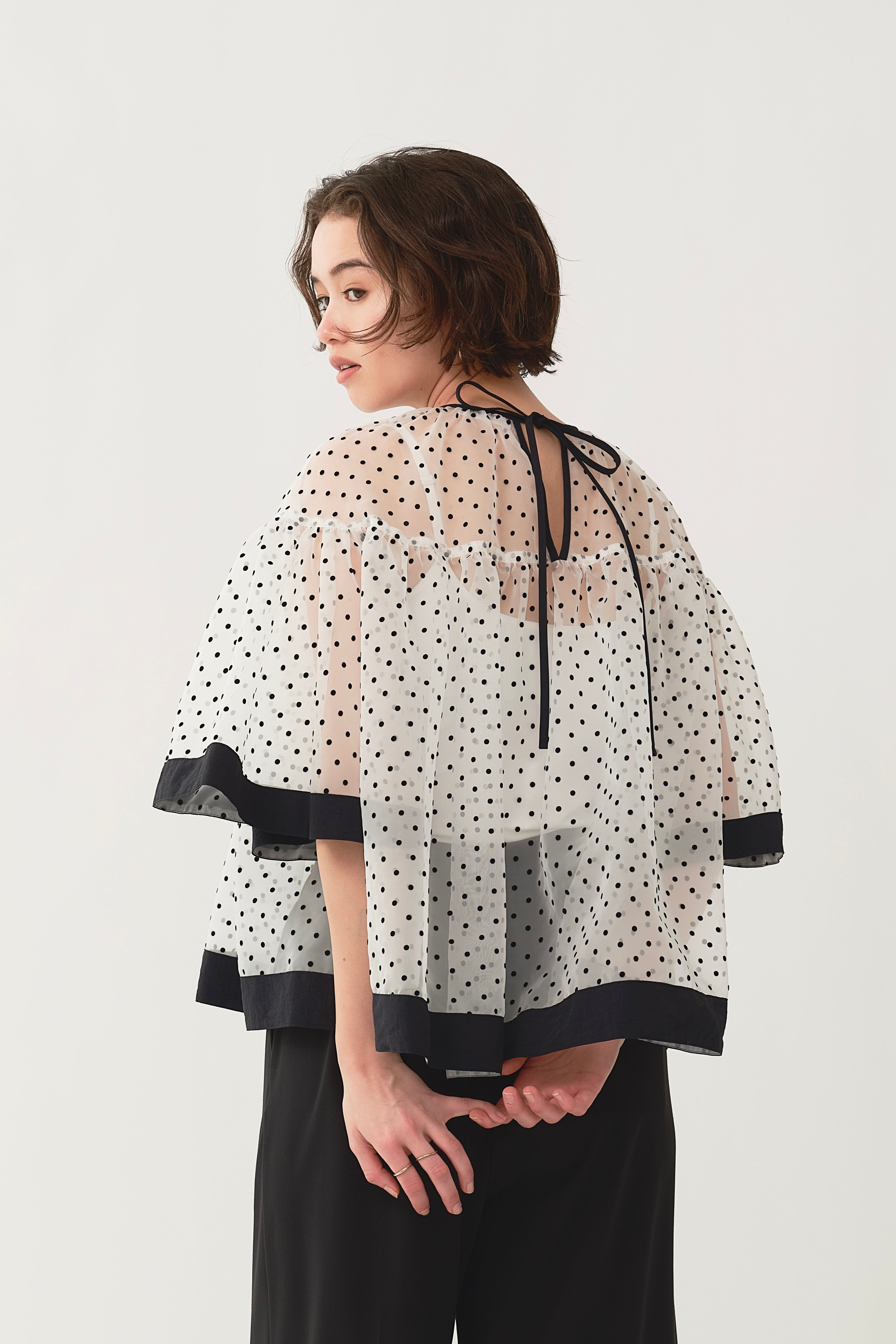 Dot Organza Blouse