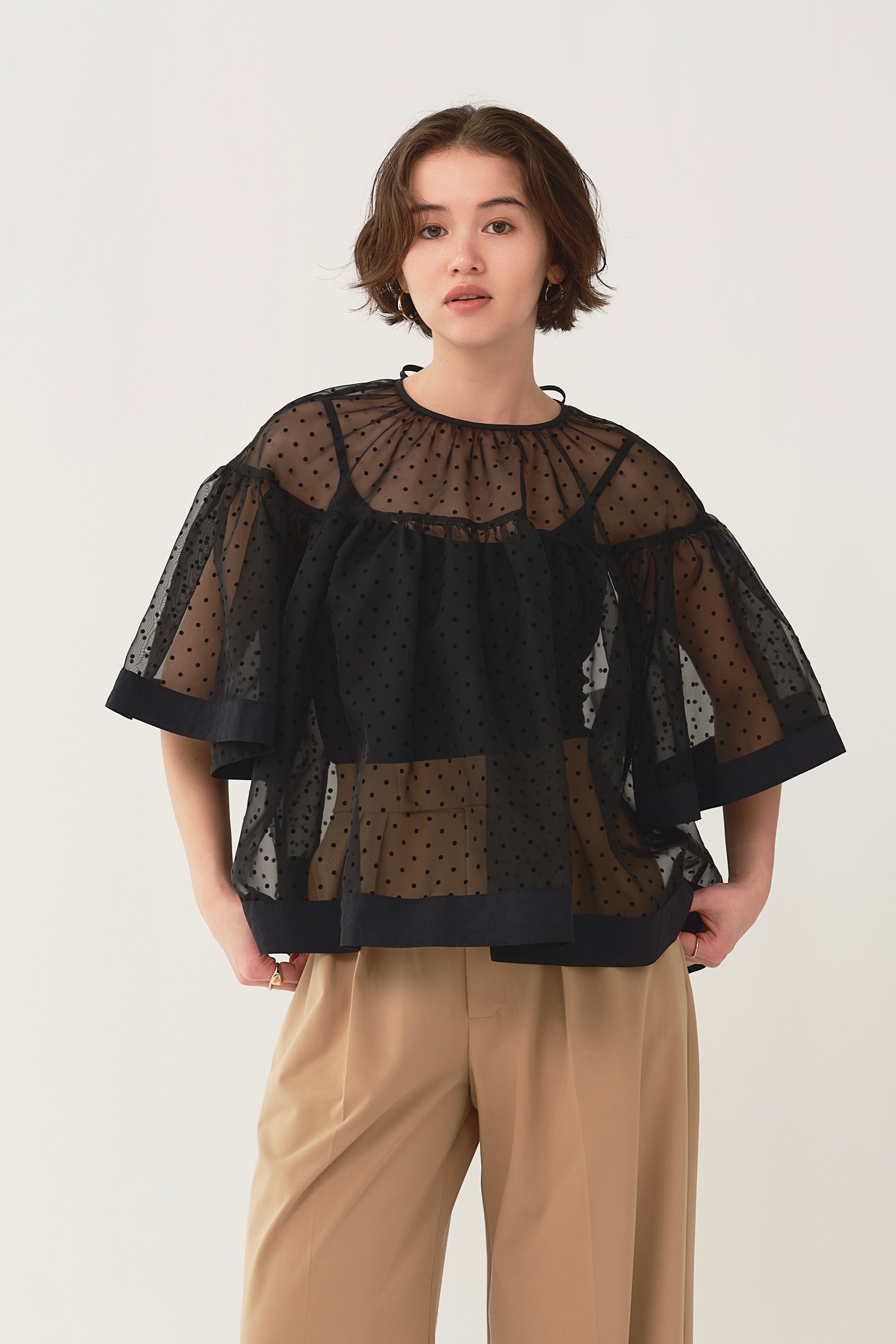 Dot Organza Blouse