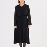 Sheer Sleeve Black Formal Set