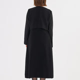 Sheer Sleeve Black Formal Set