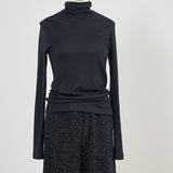 Back Open Turtleneck Cut-and-Sewn