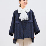 Ribbon Jacquard Tent Coat
