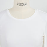 Shoulder Pad Backless Long Tee