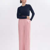 Cashmere Silk Sheer Ribbed Top