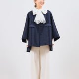 Ribbon Jacquard Tent Coat