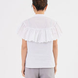 Scallop Sleeve Blouse