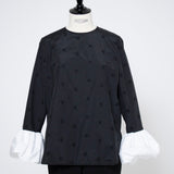 (yori) Blossom Balloon Cuff Blouse