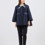 Ribbon Jacquard Tent Coat