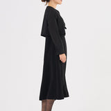 Sheer Sleeve Black Formal Set