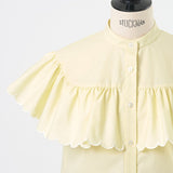 Scallop Sleeve Blouse