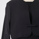 Sheer Sleeve Black Formal Set