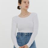 Shoulder Pad Backless Long Tee