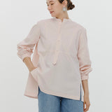 Back Ribbon Gathered Blouse