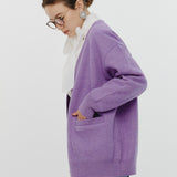 Compressed Wool Knit Cardigan