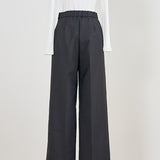 Gabardine Baggy Wide Pants