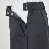 Gabardine Baggy Wide Pants