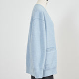 Compressed Wool Knit Cardigan
