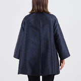 Ribbon Jacquard Tent Coat