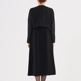 Sheer Sleeve Black Formal Set