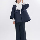 Ribbon Jacquard Tent Coat