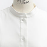 【shirocon】 Tuxedo Ribbon Blouse