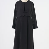 Sheer Sleeve Black Formal Set