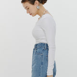 Shoulder Pad Backless Long Tee