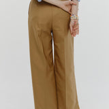 Gabardine Baggy Wide Pants