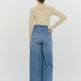 Back Open Turtleneck Cut-and-Sewn