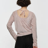 Sheer Velour Backless Tee