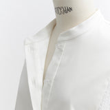 【shirocon】 Tuxedo Ribbon Blouse