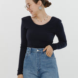 Shoulder Pad Backless Long Tee