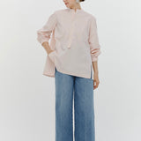 Back Ribbon Gathered Blouse