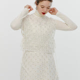 Back Open Turtleneck Cut-and-Sewn