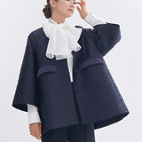 Ribbon Jacquard Tent Coat