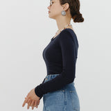 Shoulder Pad Backless Long Tee