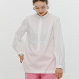 Back Ribbon Gathered Blouse