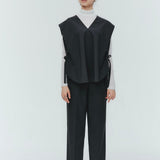 V-neck Ribbon Gilet