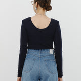 Shoulder Pad Backless Long Tee