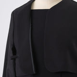 Sheer Sleeve Black Formal Set