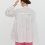 Back Ribbon Gathered Blouse